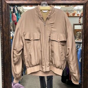 Vintage 100% Silk Genelli Bomber Jacket